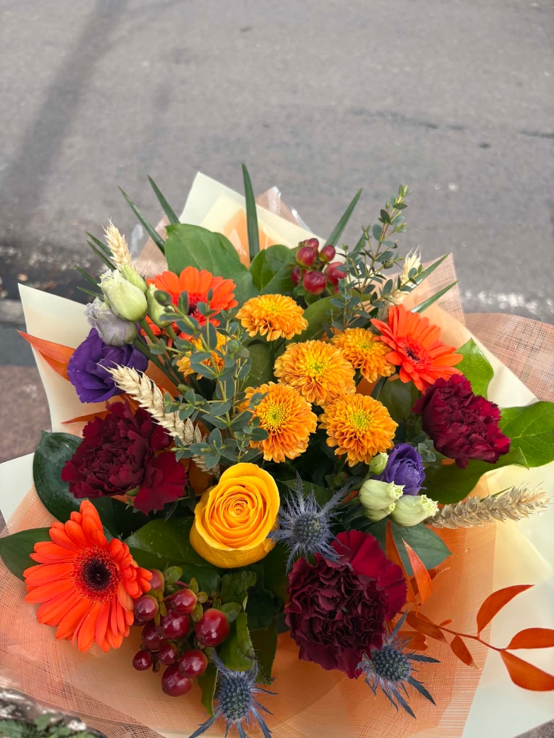 Autumnal Florist choice aqua box